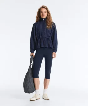 Soft Touch Modal Jacket with Adjustable Waist and High Collar