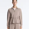 Soft Touch Modal Jacket with Adjustable Waist and High Collar Soft Touch Modal Jacket with Adjustable Waist and High Collar