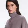 Soft Touch Modal Jacket with Adjustable Waist and High Collar Soft Touch Modal Jacket with Adjustable Waist and High Collar