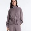 Soft Touch Modal Jacket with Adjustable Waist and High Collar Soft Touch Modal Jacket with Adjustable Waist and High Collar