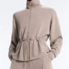 Soft Touch Modal Jacket with Adjustable Waist and High Collar Soft Touch Modal Jacket with Adjustable Waist and High Collar