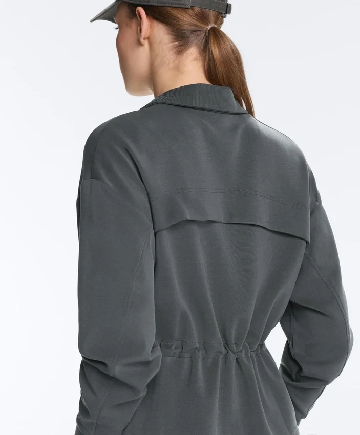 Soft Touch Modal Jacket with Adjustable Waist and High Collar Soft Touch Modal Jacket with Adjustable Waist and High Collar