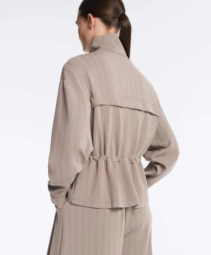 Soft Touch Modal Jacket with Adjustable Waist and High Collar Soft Touch Modal Jacket with Adjustable Waist and High Collar