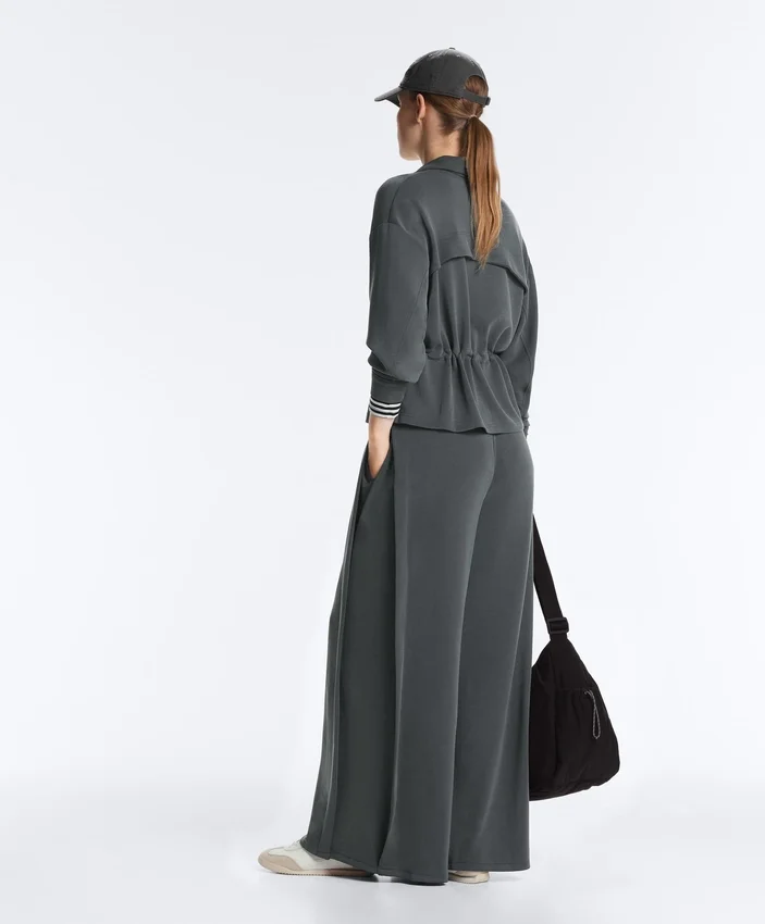 Soft Touch Modal Jacket with Adjustable Waist and High Collar Soft Touch Modal Jacket with Adjustable Waist and High Collar