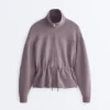 Soft Touch Modal Jacket with Adjustable Waist and High Collar Soft Touch Modal Jacket with Adjustable Waist and High Collar
