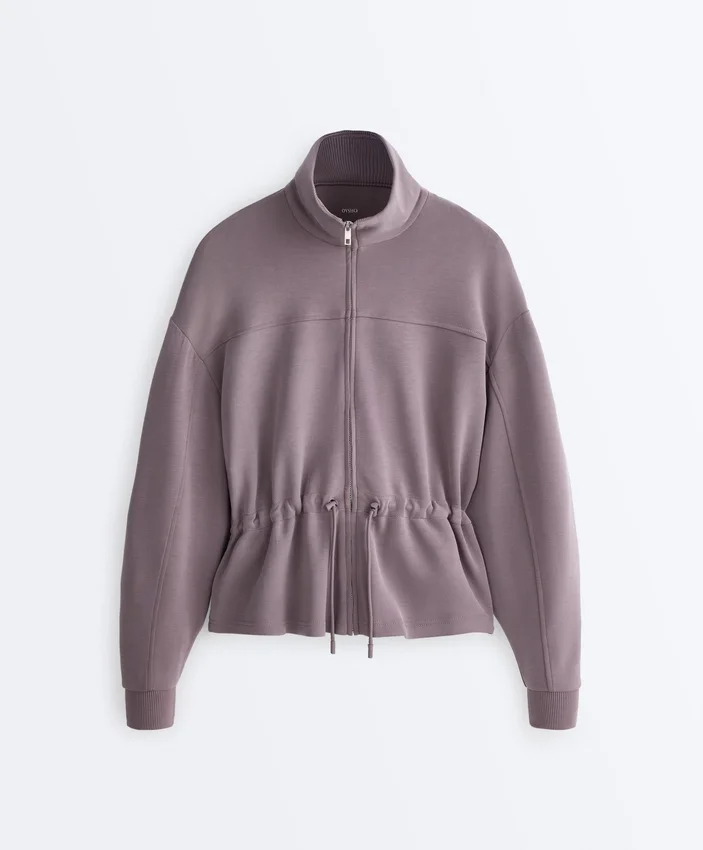 Soft Touch Modal Jacket with Adjustable Waist and High Collar Soft Touch Modal Jacket with Adjustable Waist and High Collar
