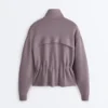 Soft Touch Modal Jacket with Adjustable Waist and High Collar Soft Touch Modal Jacket with Adjustable Waist and High Collar