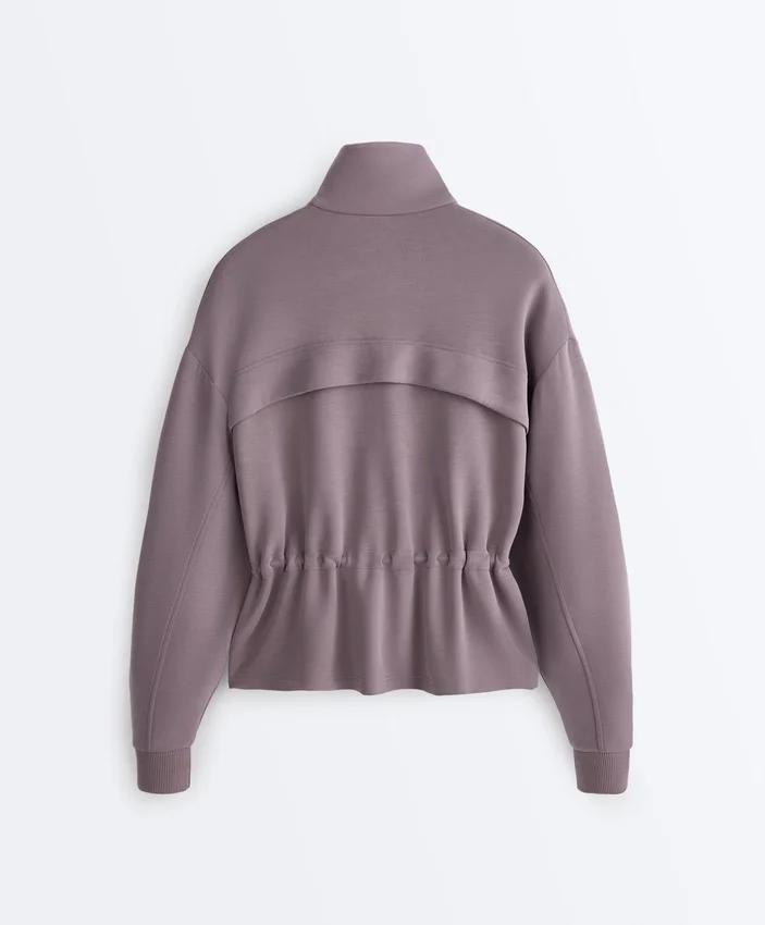 Soft Touch Modal Jacket with Adjustable Waist and High Collar Soft Touch Modal Jacket with Adjustable Waist and High Collar