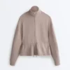 Soft Touch Modal Jacket with Adjustable Waist and High Collar Soft Touch Modal Jacket with Adjustable Waist and High Collar