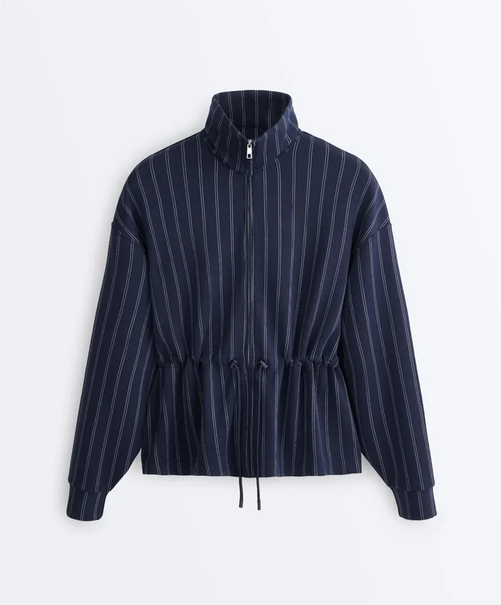 Soft Touch Modal Jacket with Adjustable Waist and High Collar Soft Touch Modal Jacket with Adjustable Waist and High Collar
