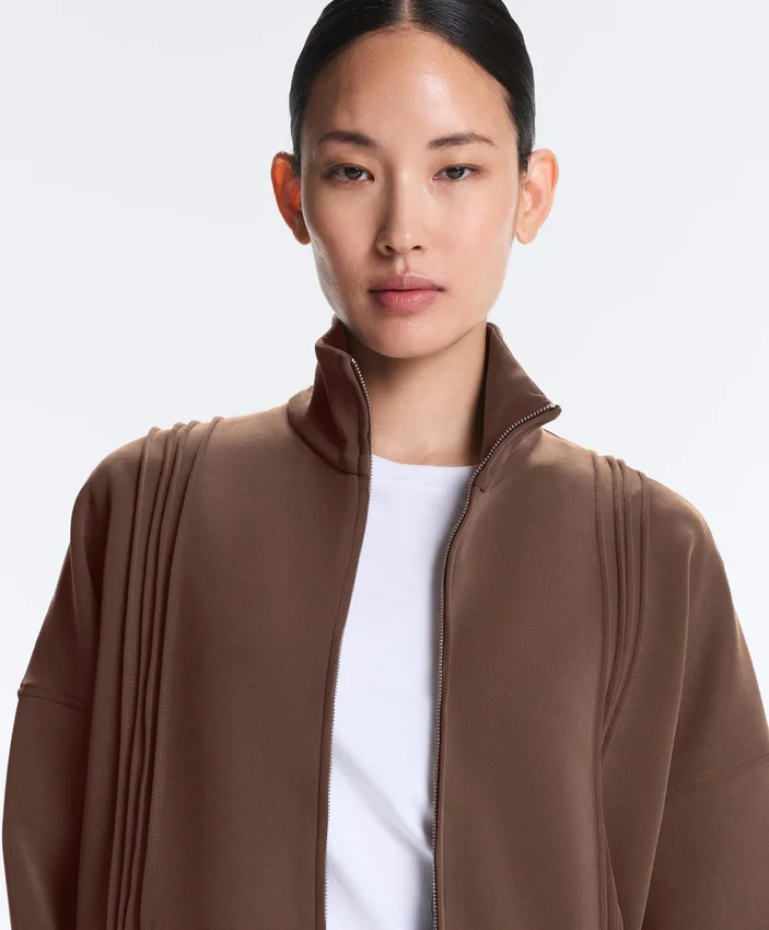 Soft Touch Modal Jacket with Rib Trim Soft Touch Modal Jacket with Rib Trim