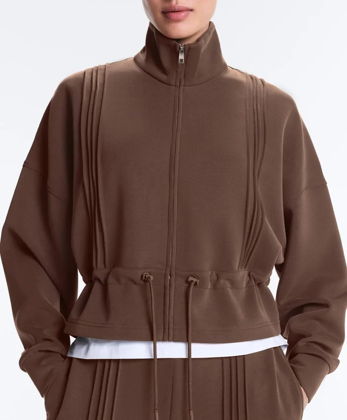 Soft Touch Modal Jacket with Rib Trim Soft Touch Modal Jacket with Rib Trim
