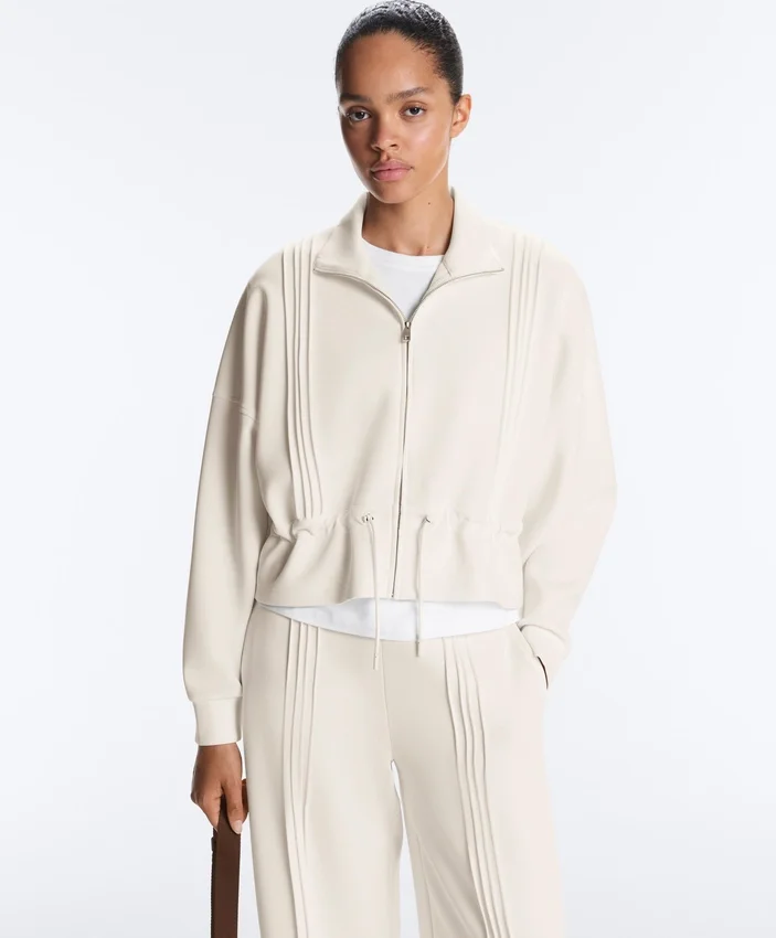 Soft Touch Modal Jacket with Rib Trim Soft Touch Modal Jacket with Rib Trim