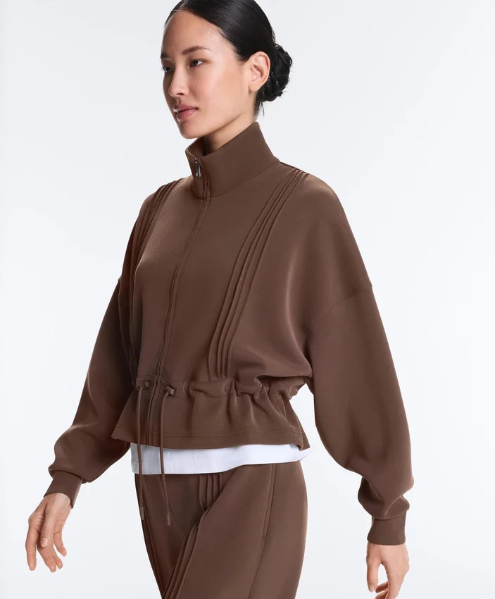 Soft Touch Modal Jacket with Rib Trim Soft Touch Modal Jacket with Rib Trim