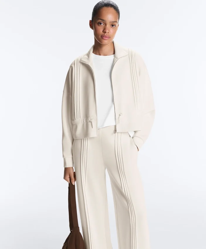 Soft Touch Modal Jacket with Rib Trim Soft Touch Modal Jacket with Rib Trim