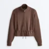Soft Touch Modal Jacket with Rib Trim Soft Touch Modal Jacket with Rib Trim
