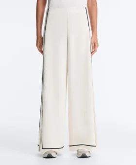 Soft Touch Modal Wide-Leg Spodnie z kontrastową lamówką Soft Touch Modal Wide-Leg Spodnie z kontrastową lamówką