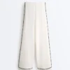 Soft Touch Modal Wide-Leg Spodnie z kontrastową lamówką Soft Touch Modal Wide-Leg Spodnie z kontrastową lamówką