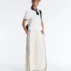 Soft Touch Modal Wide-Leg Spodnie z kontrastową lamówką Soft Touch Modal Wide-Leg Spodnie z kontrastową lamówką