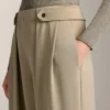 Soft Touch Modal Wide-Leg Spodnie z plisami w pasie Soft Touch Modal Wide-Leg Spodnie z plisami w pasie