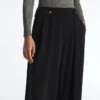 Soft Touch Modal Wide-Leg Spodnie z plisami w pasie Soft Touch Modal Wide-Leg Spodnie z plisami w pasie
