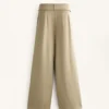 Soft Touch Modal Wide-Leg Spodnie z plisami w pasie Soft Touch Modal Wide-Leg Spodnie z plisami w pasie