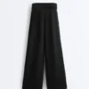 Soft Touch Modal Wide-Leg Spodnie z plisami w pasie Soft Touch Modal Wide-Leg Spodnie z plisami w pasie