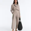 Soft Touch Wide-Leg Crop Spodnie z plisami i modalem Soft Touch Wide-Leg Crop Spodnie z plisami i modalem