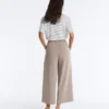 Soft Touch Wide-Leg Crop Spodnie z plisami i modalem Soft Touch Wide-Leg Crop Spodnie z plisami i modalem