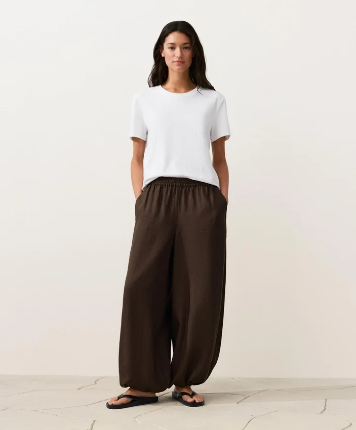 Spodnie bloomer w 100% z lnu Spodnie bloomer w 100% z lnu