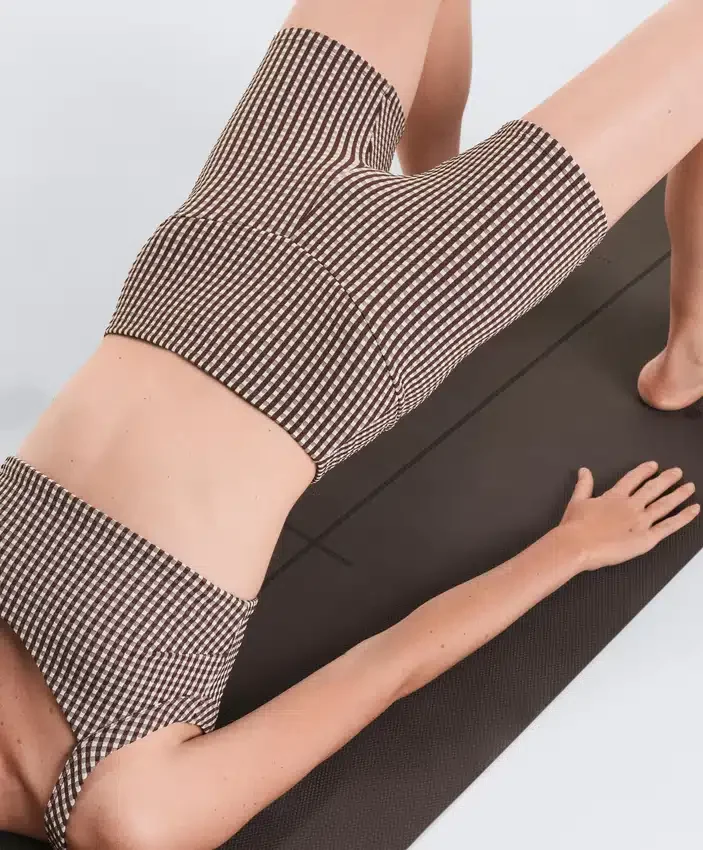 Spodnie Comfortlux z wysokim stanem i długością 10 cm w kratkę Spodnie Comfortlux z wysokim stanem i długością 10 cm w kratkę