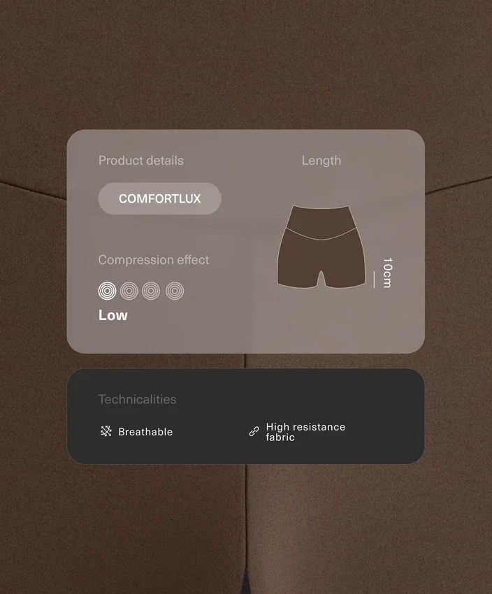 Spodnie Comfortlux z wysokim stanem o długości 10 cm Spodnie Comfortlux z wysokim stanem o długości 10 cm
