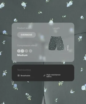 Spodnie Evermove z wysokim stanem 10 cm z kwiatowym nadrukiem Spodnie Evermove z wysokim stanem 10 cm z kwiatowym nadrukiem
