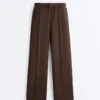 Spodnie slim fit z piqué o niskim stanie z bawełny Spodnie slim fit z piqué o niskim stanie z bawełny