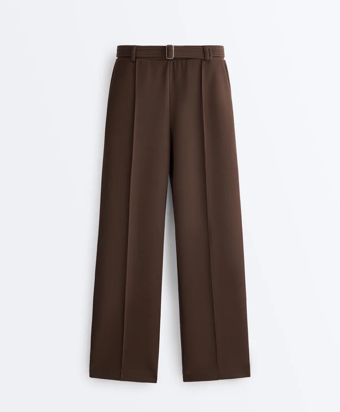 Spodnie slim fit z piqué o niskim stanie z bawełny Spodnie slim fit z piqué o niskim stanie z bawełny