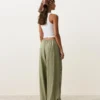 Spodnie typu bloomer cargo w 100% z lnu Spodnie typu bloomer cargo w 100% z lnu