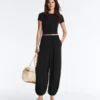 Spodnie typu bloomer w 100% z cupro Spodnie typu bloomer w 100% z cupro