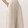 Spodnie typu bloomer w paski, w 100% z lnu Spodnie typu bloomer w paski, w 100% z lnu