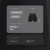 Spodnie typu hot pants z wysokim stanem i kieszenią Compressive o długości 10 cm Spodnie typu hot pants z wysokim stanem i kieszenią Compressive o długości 10 cm