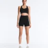 Spodnie typu hot pants z wysokim stanem i kieszenią Compressive o długości 10 cm Spodnie typu hot pants z wysokim stanem i kieszenią Compressive o długości 10 cm