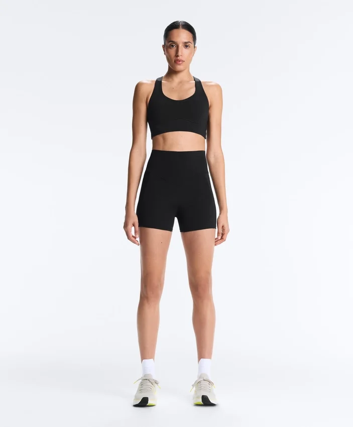 Spodnie typu hot pants z wysokim stanem i kieszenią Compressive o długości 10 cm Spodnie typu hot pants z wysokim stanem i kieszenią Compressive o długości 10 cm