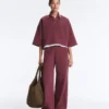 Bluza polo z mieszanki bawełny z szerokimi rękawami Bluza polo z mieszanki bawełny z szerokimi rękawami