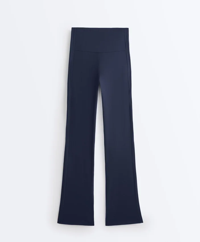 Spodnie z wysokim stanem Comfortlux Rib Flare Spodnie z wysokim stanem Comfortlux Rib Flare