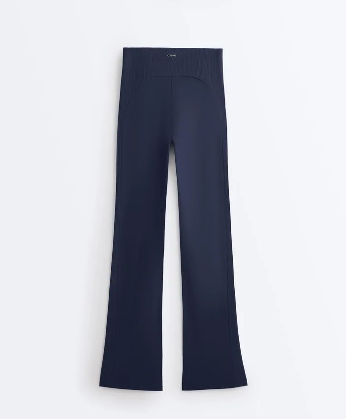 Spodnie z wysokim stanem Comfortlux Rib Flare Spodnie z wysokim stanem Comfortlux Rib Flare