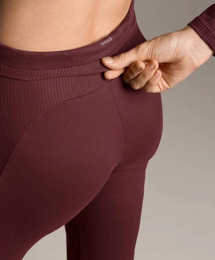 Spodnie z wysokim stanem Comfortlux Rib Flare Spodnie z wysokim stanem Comfortlux Rib Flare