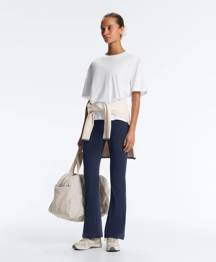 Spodnie z wysokim stanem Comfortlux Rib Flare Spodnie z wysokim stanem Comfortlux Rib Flare