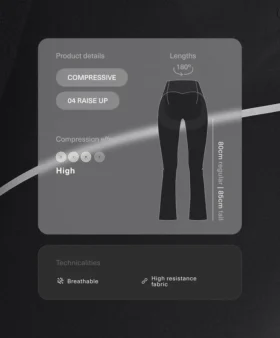Spodnie z wysokim stanem, Compressive, z rozszerzanymi nogawkami Spodnie z wysokim stanem, Compressive, z rozszerzanymi nogawkami