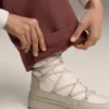 Spodnie z wysokim stanem i prążkowanym materiałem oraz Soft Touch modalem Spodnie z wysokim stanem i prążkowanym materiałem oraz Soft Touch modalem