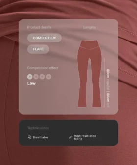 Spodnie z wysokim stanem i rozkloszowanymi nogawkami Comfortlux Spodnie z wysokim stanem i rozkloszowanymi nogawkami Comfortlux