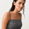 Strój kąpielowy bandeau z materiału smock w kratkę Strój kąpielowy bandeau z materiału smock w kratkę